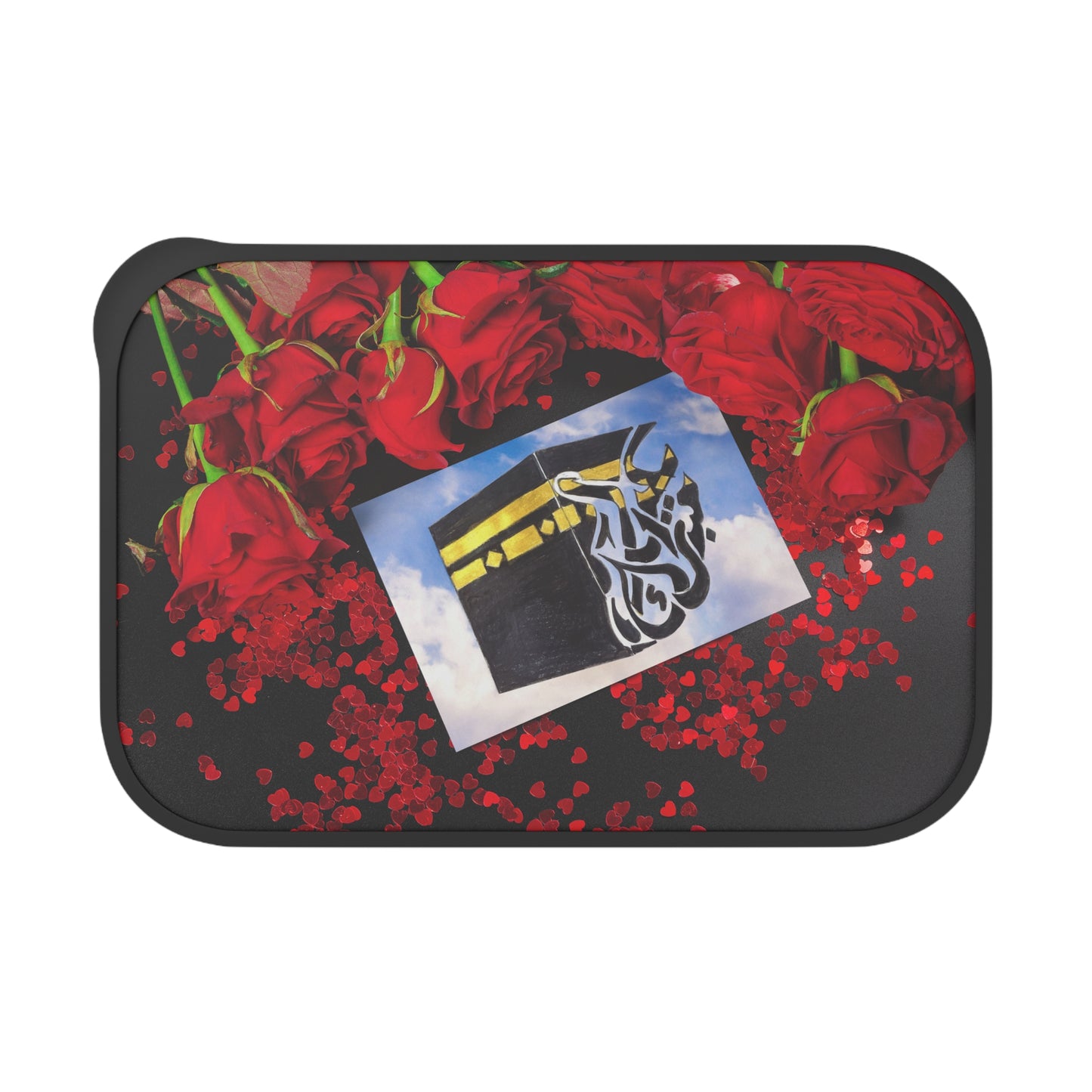 Floral Kaaba Prayer Bento Box with Utensils