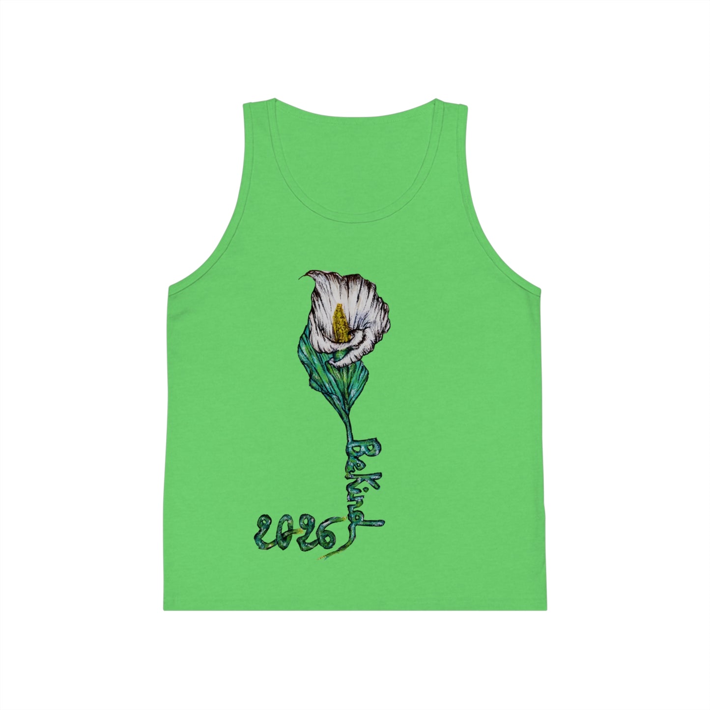 Be Kind Floral Jersey Tank Top for Kids