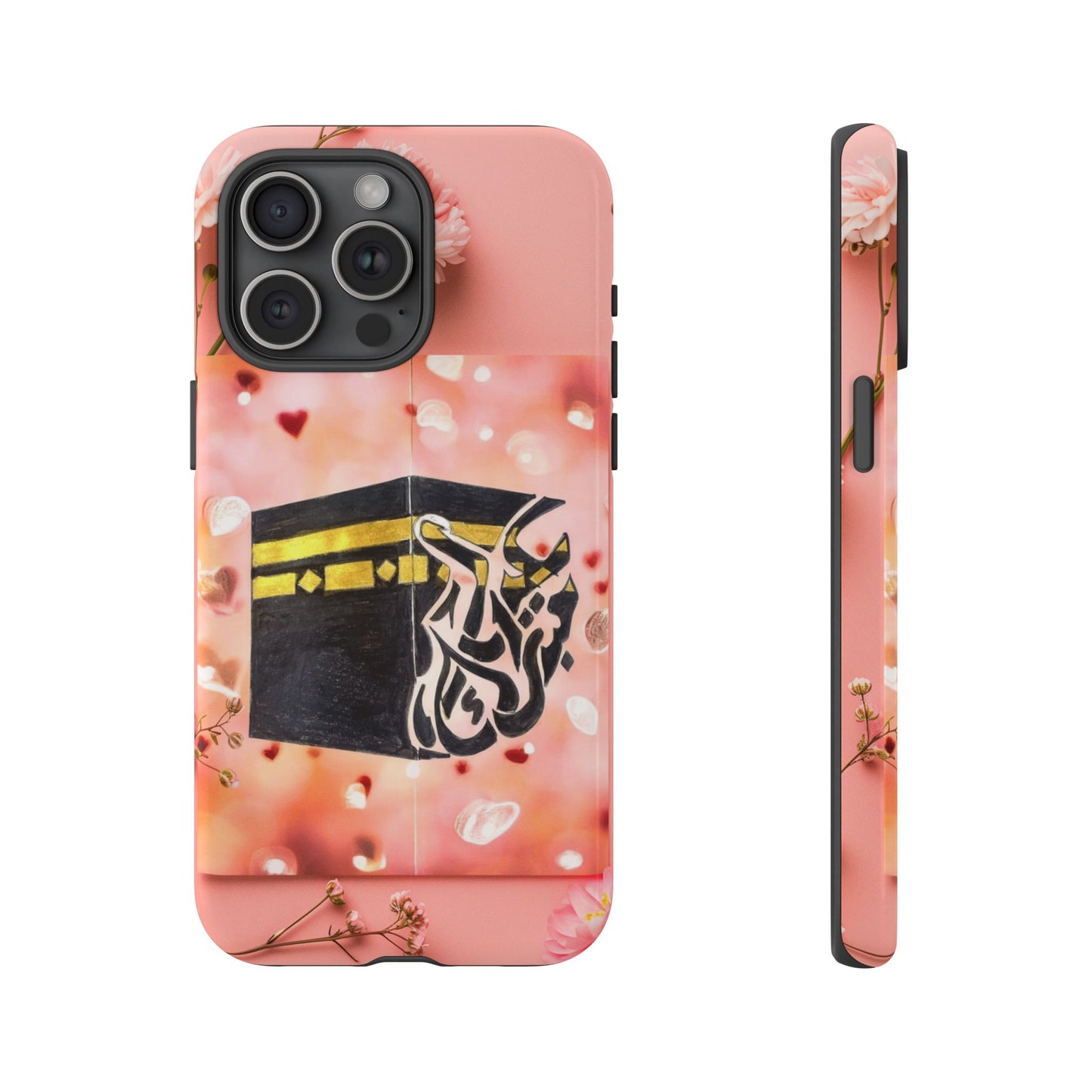 Kaaba Floral Phone Case – Pink Islamic Shrine Design