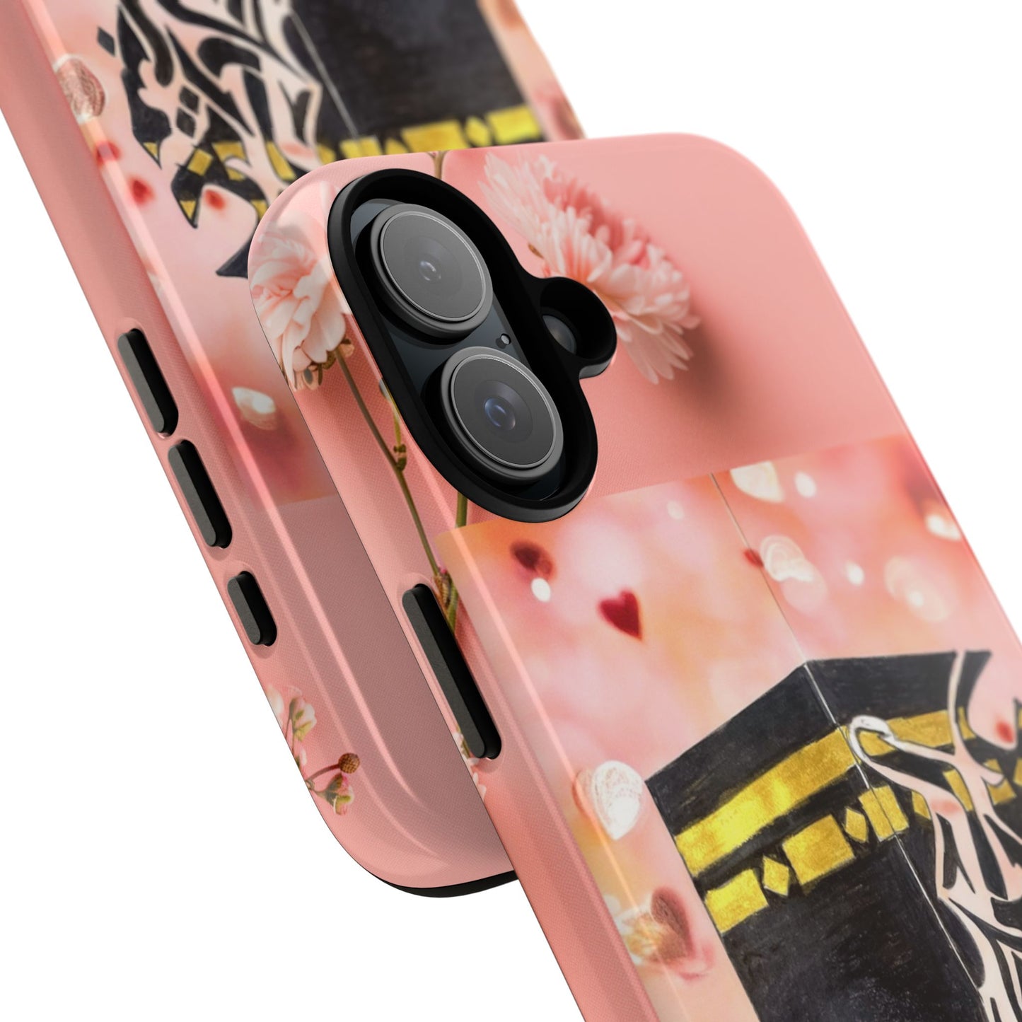 Kaaba Floral Phone Case – Pink Islamic Shrine Design