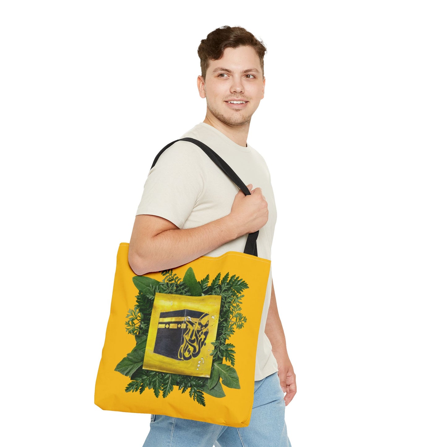 Kaaba Floral Tote Bag – Islamic Pilgrimage Hajj Umrah Gift