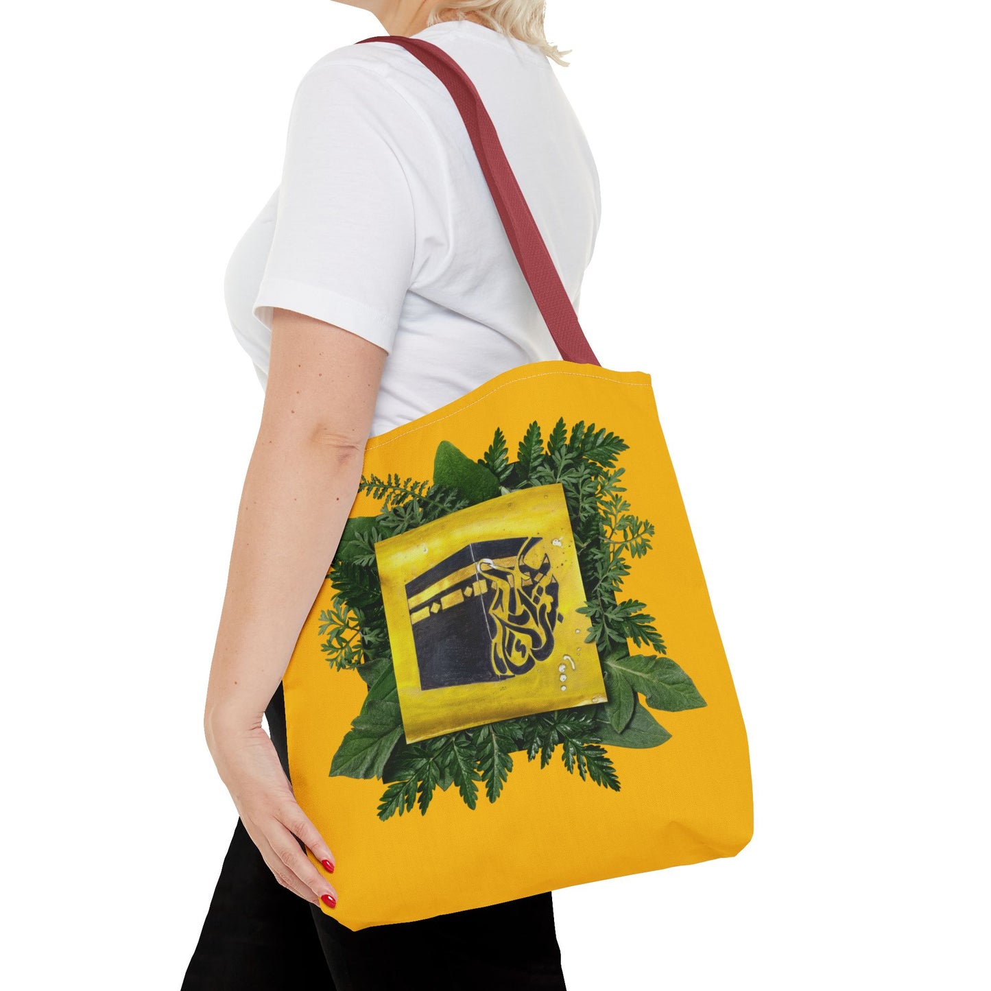 Kaaba Floral Tote Bag – Islamic Pilgrimage Hajj Umrah Gift