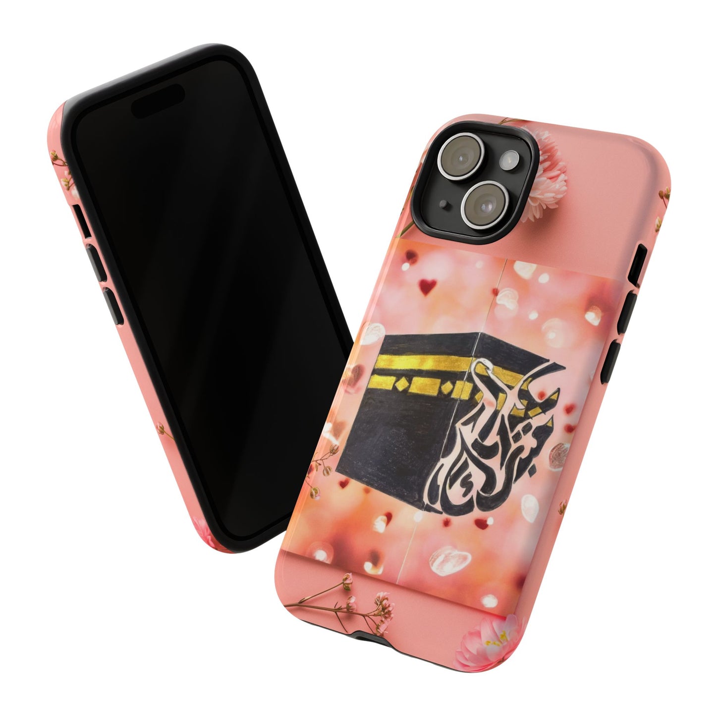 Kaaba Floral Phone Case – Pink Islamic Shrine Design