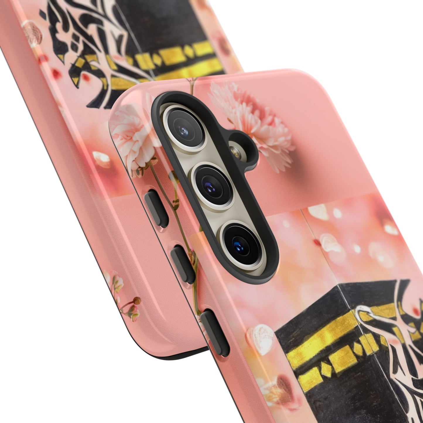 Kaaba Floral Phone Case – Pink Islamic Shrine Design