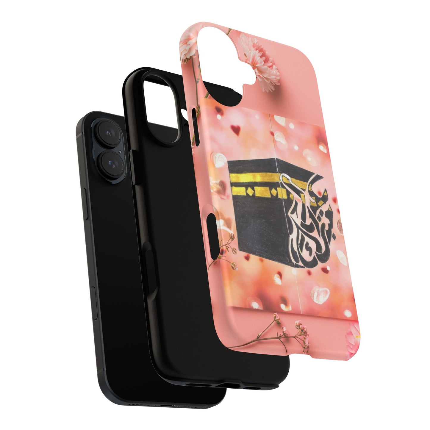Kaaba Floral Phone Case – Pink Islamic Shrine Design