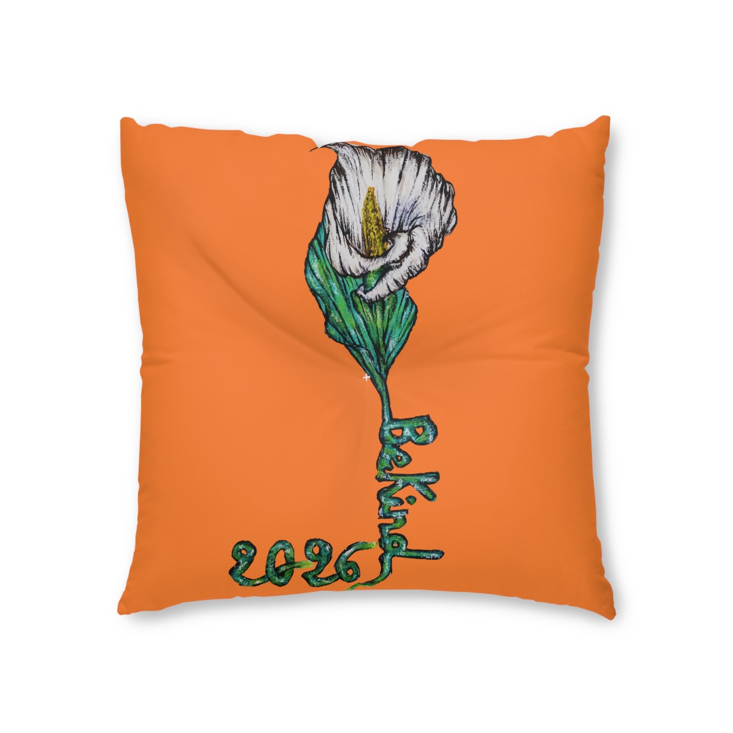Be Kind Floral Tufted Floor Pillow