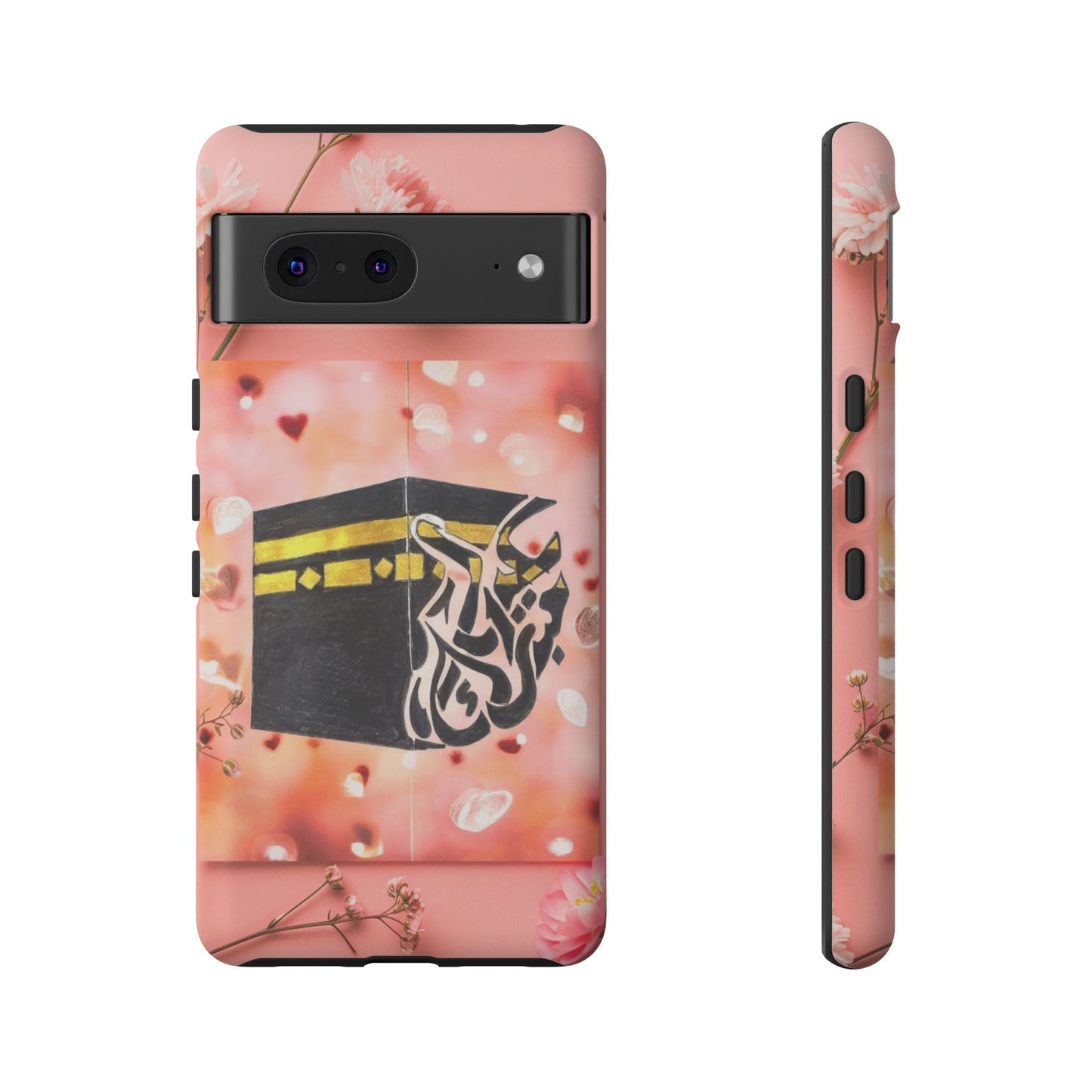 Kaaba Floral Phone Case – Pink Islamic Shrine Design