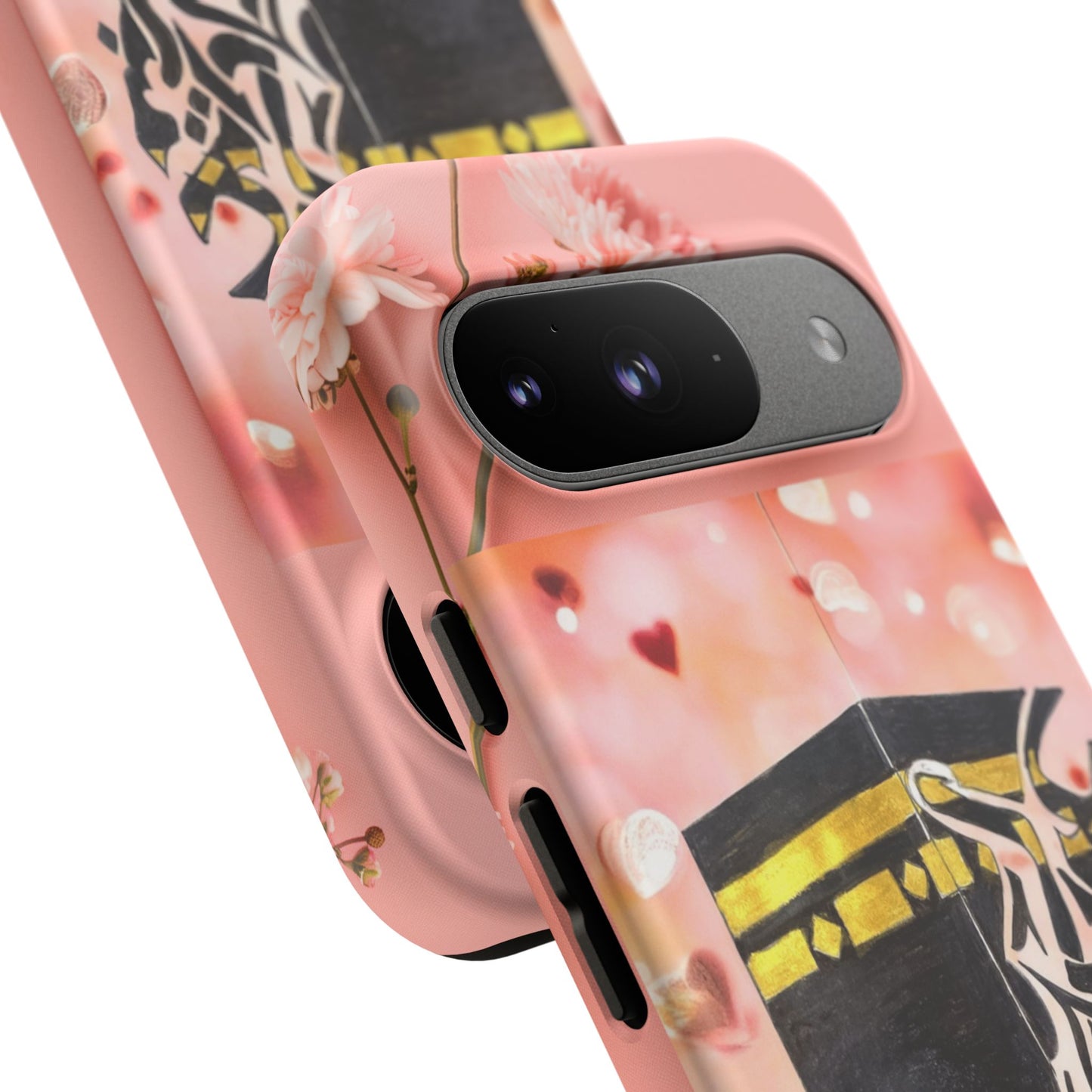 Kaaba Floral Phone Case – Pink Islamic Shrine Design