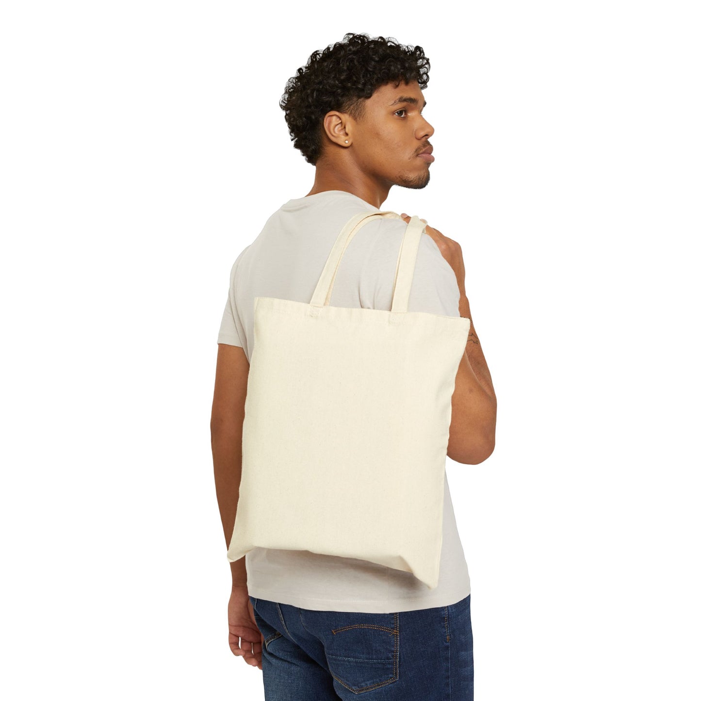 Canvas Tote Bag — Vintage Scroll Calligraphy Design