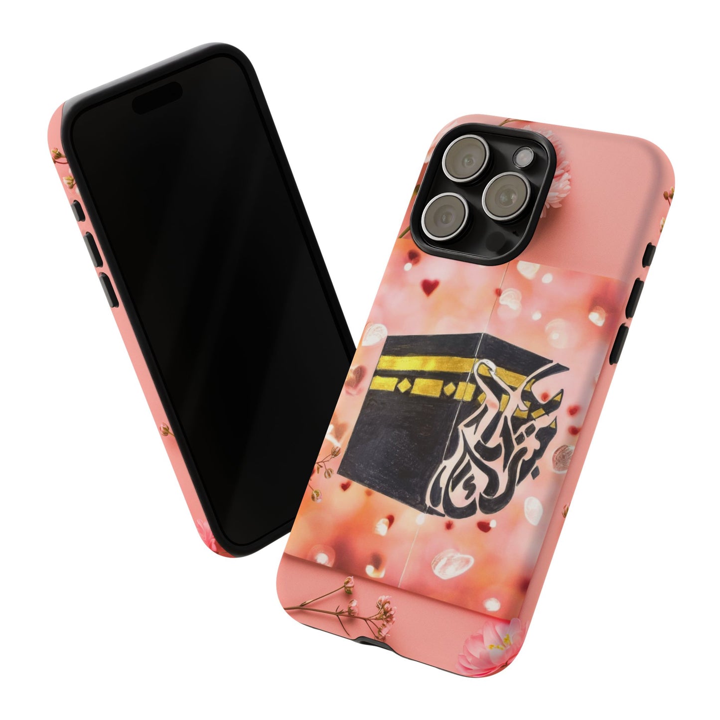 Kaaba Floral Phone Case – Pink Islamic Shrine Design