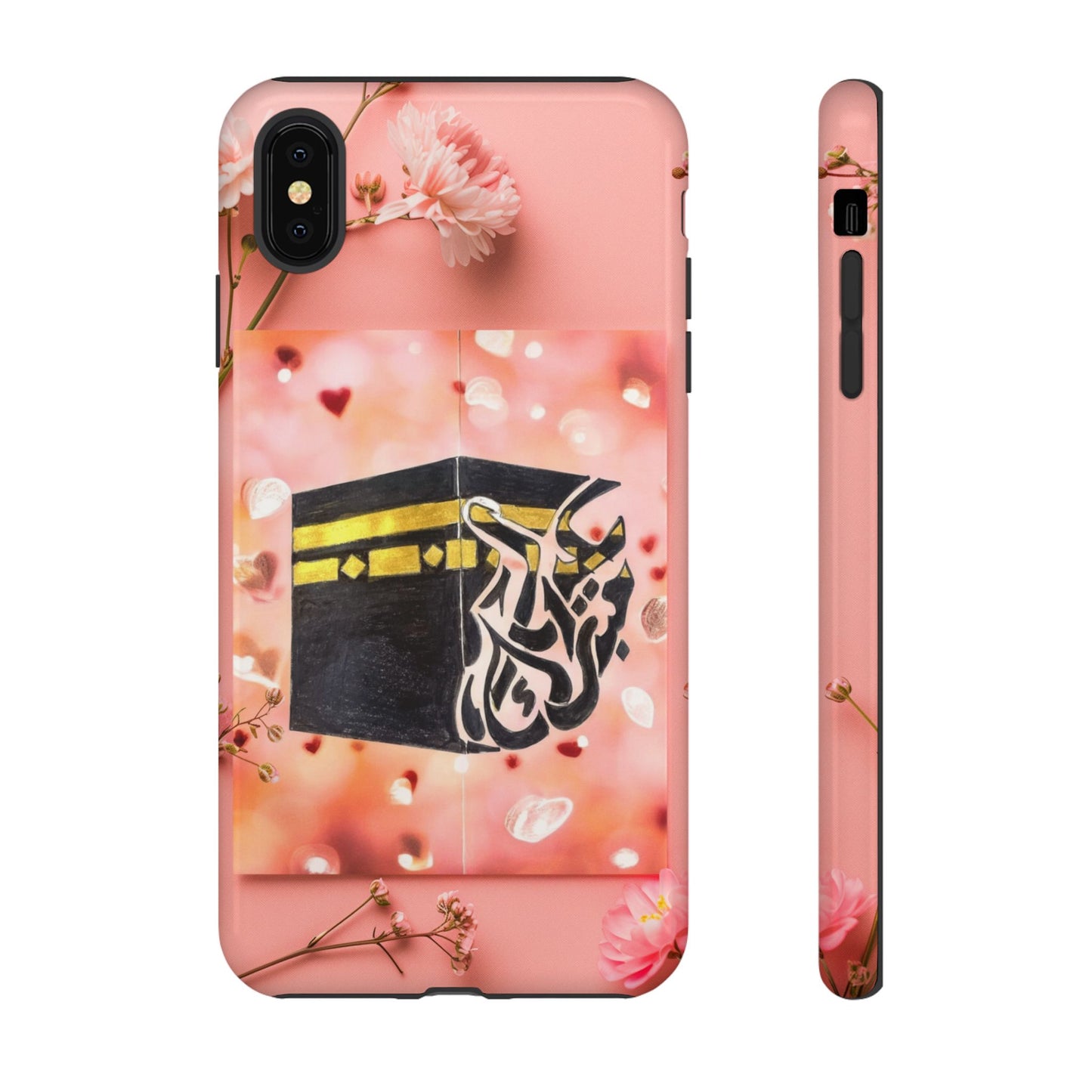 Kaaba Floral Phone Case – Pink Islamic Shrine Design