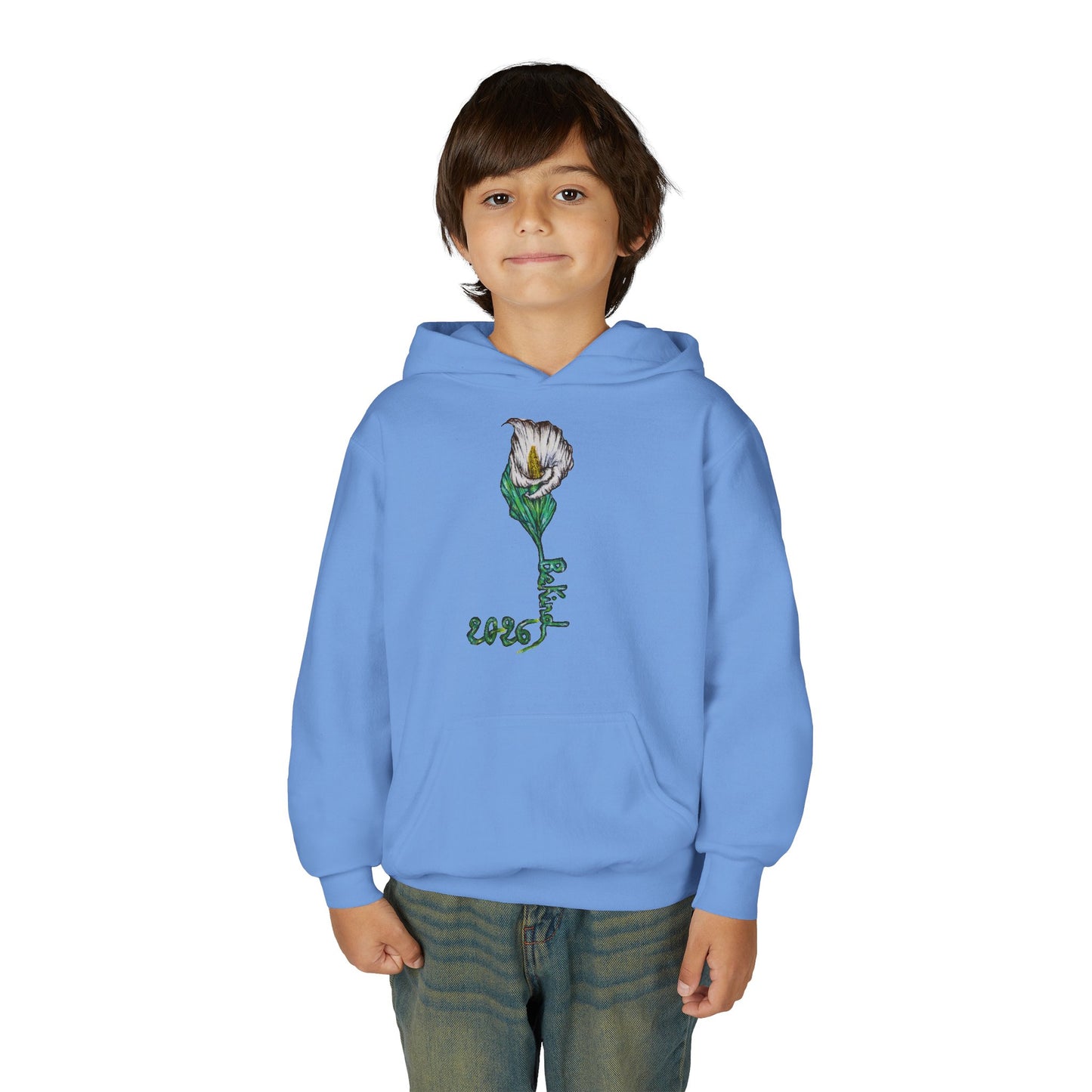 Botanical Youth Hoodie with Floral Design