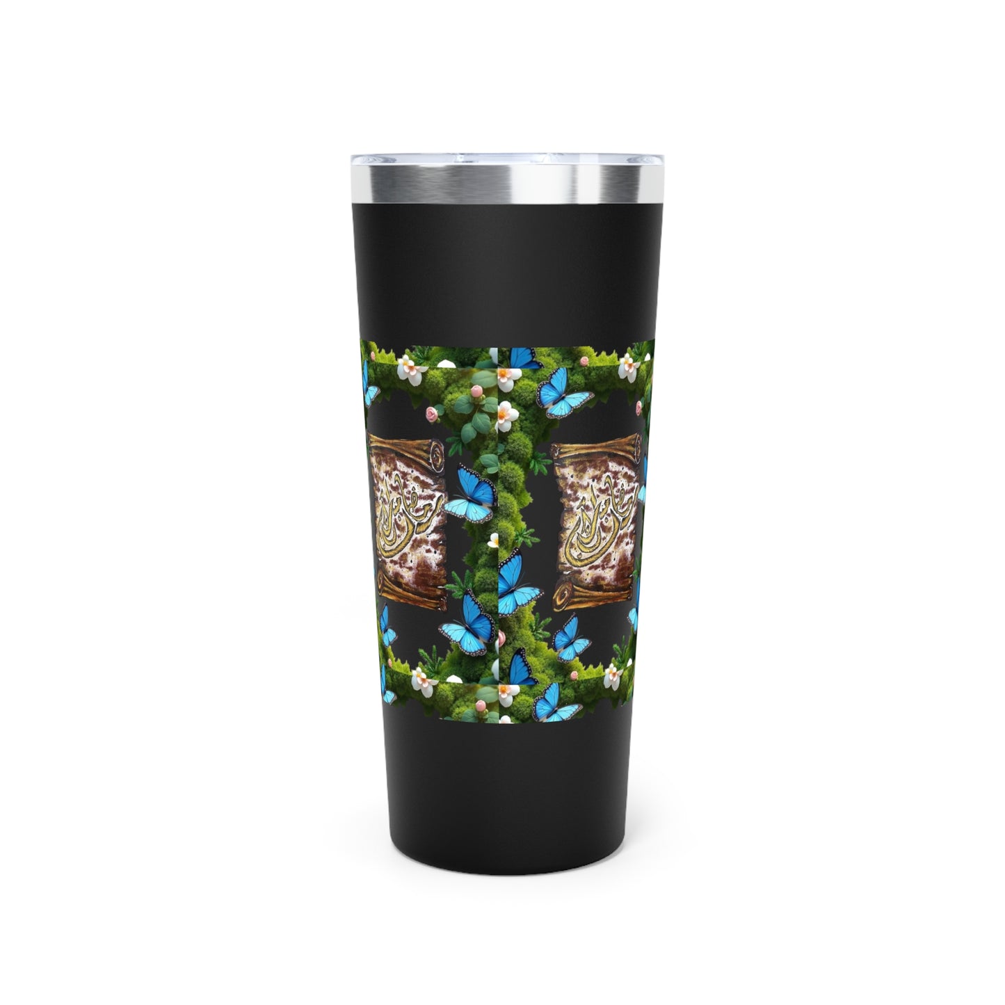 Insulated 22oz Tumbler — Floral Copper Mug Design