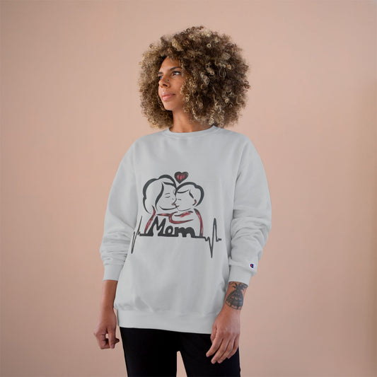 Mom Love Sweatshirt - Perfect Gift for Moms, Cozy Crewneck, Valentines, Mother's Day, Heartbeat Design
