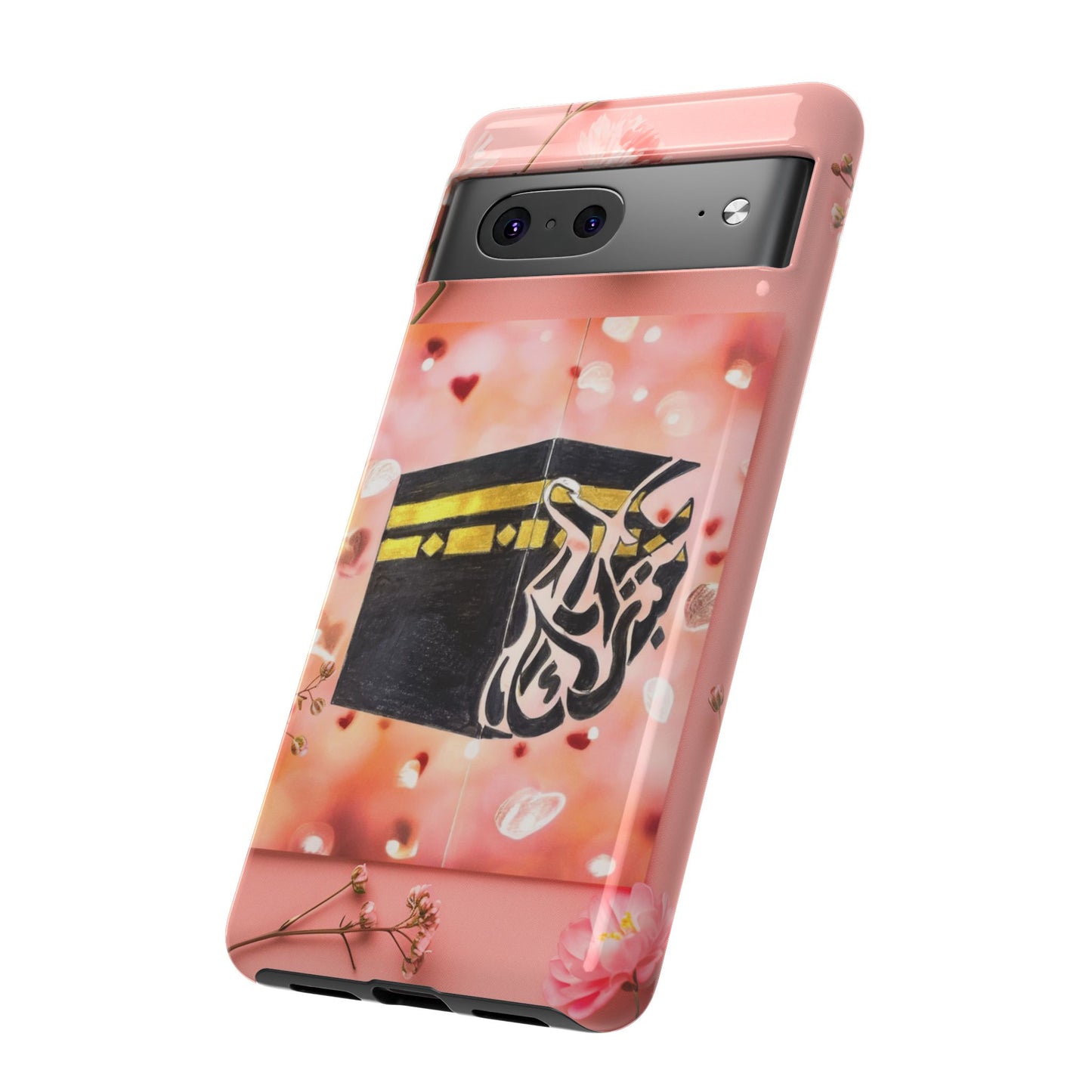 Kaaba Floral Phone Case – Pink Islamic Shrine Design