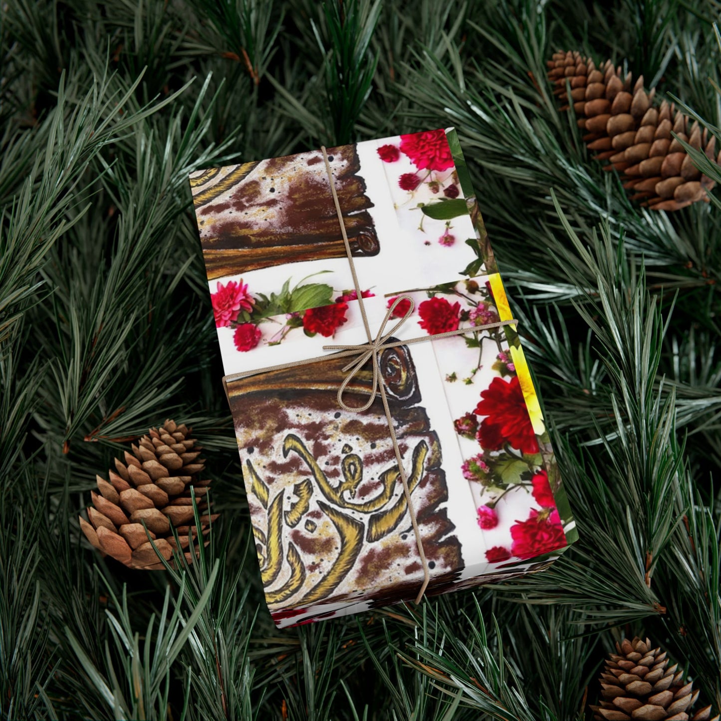 Wrapping Paper — Floral & Vintage Tile Design Gift Wrap