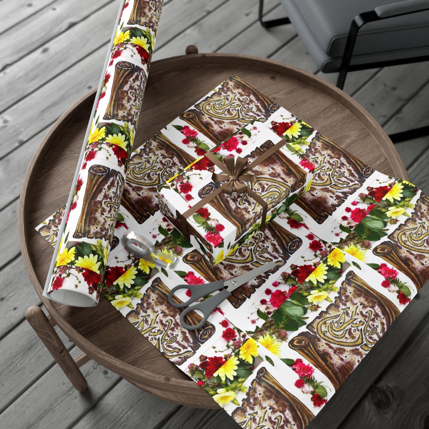 Wrapping Paper — Floral & Vintage Tile Design Gift Wrap
