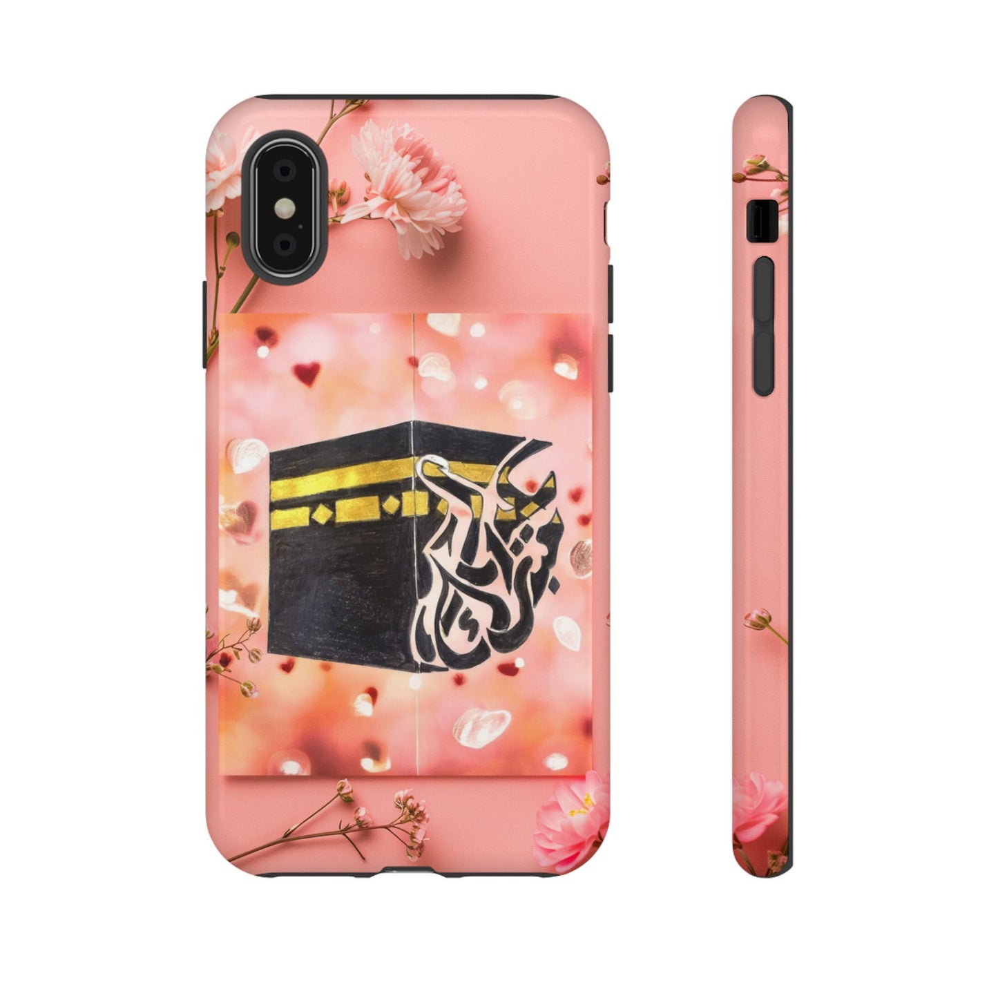 Kaaba Floral Phone Case – Pink Islamic Shrine Design
