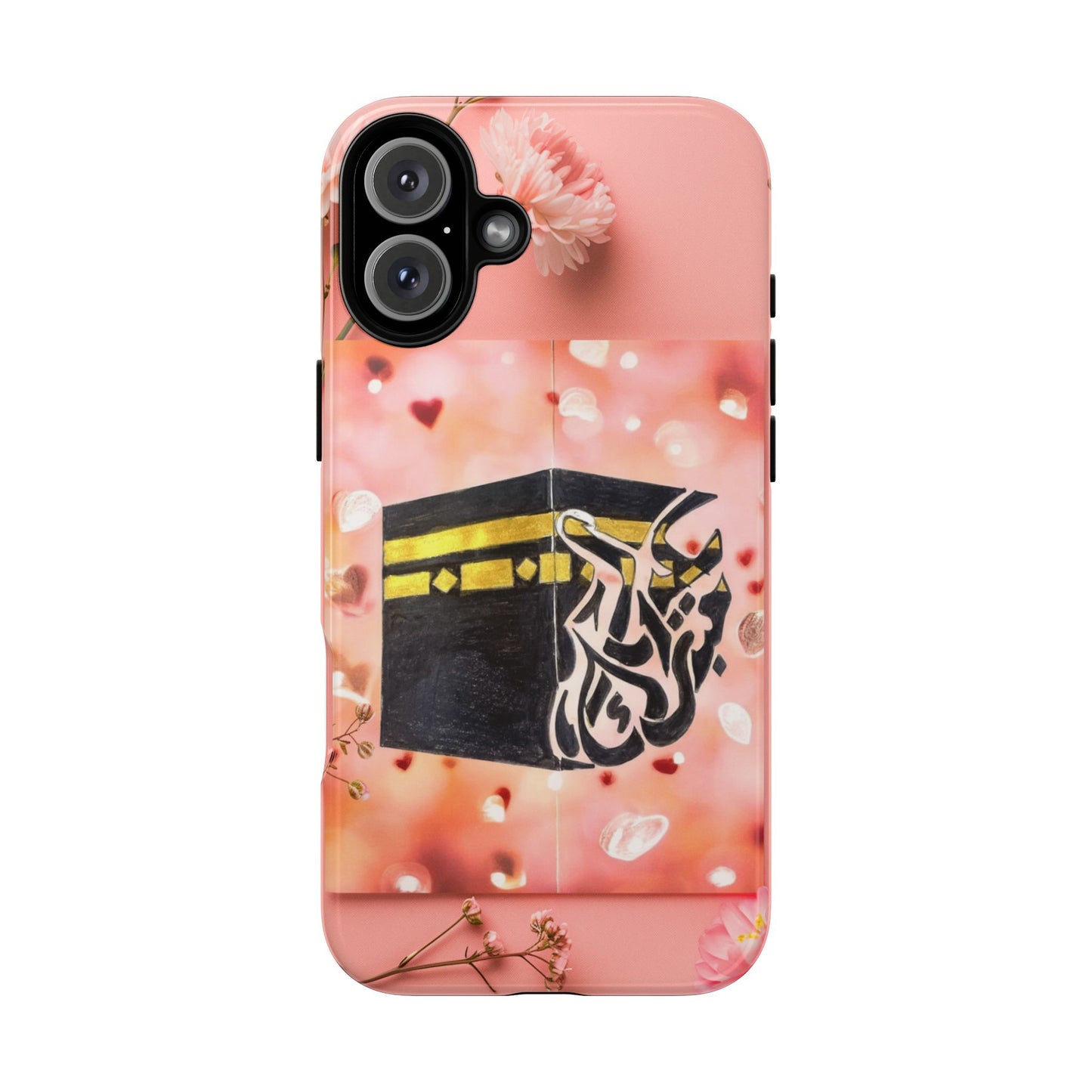 Kaaba Floral Phone Case – Pink Islamic Shrine Design