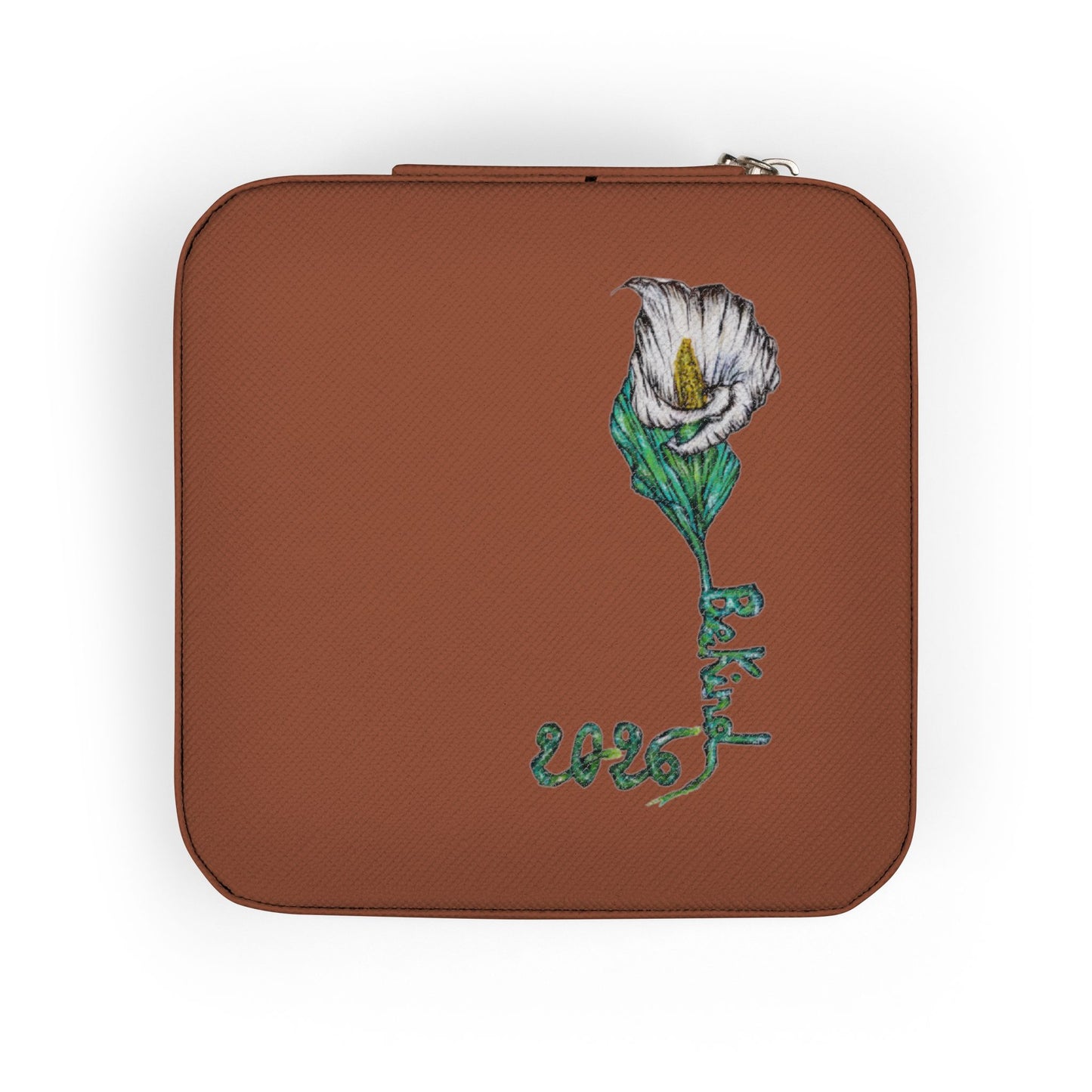 Elegant Embroidered Jewelry Travel Case