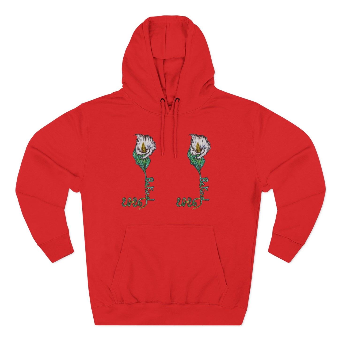 Floral Fleece Hoodie with Inspirational Quote