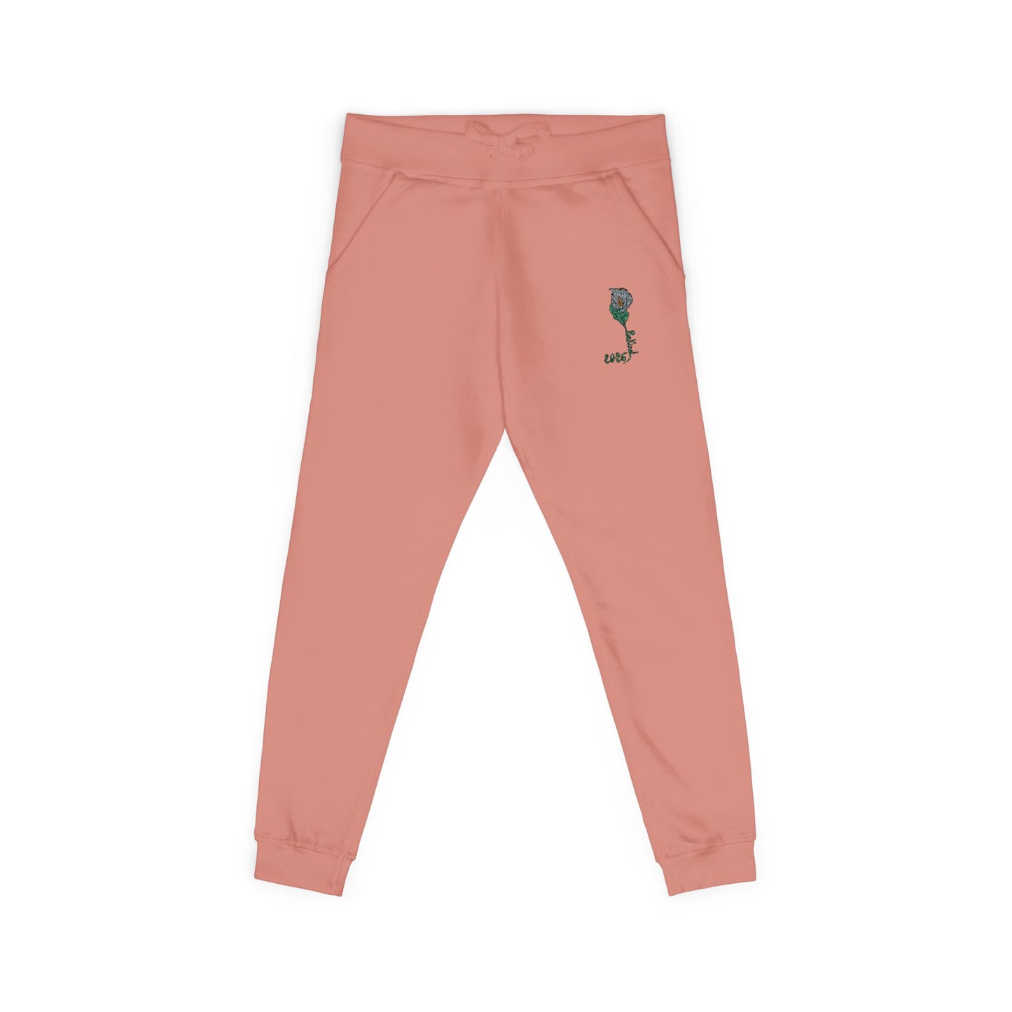 Embroidered Unisex Fleece Sweatpants - Cozy Comfort for Relaxed Days