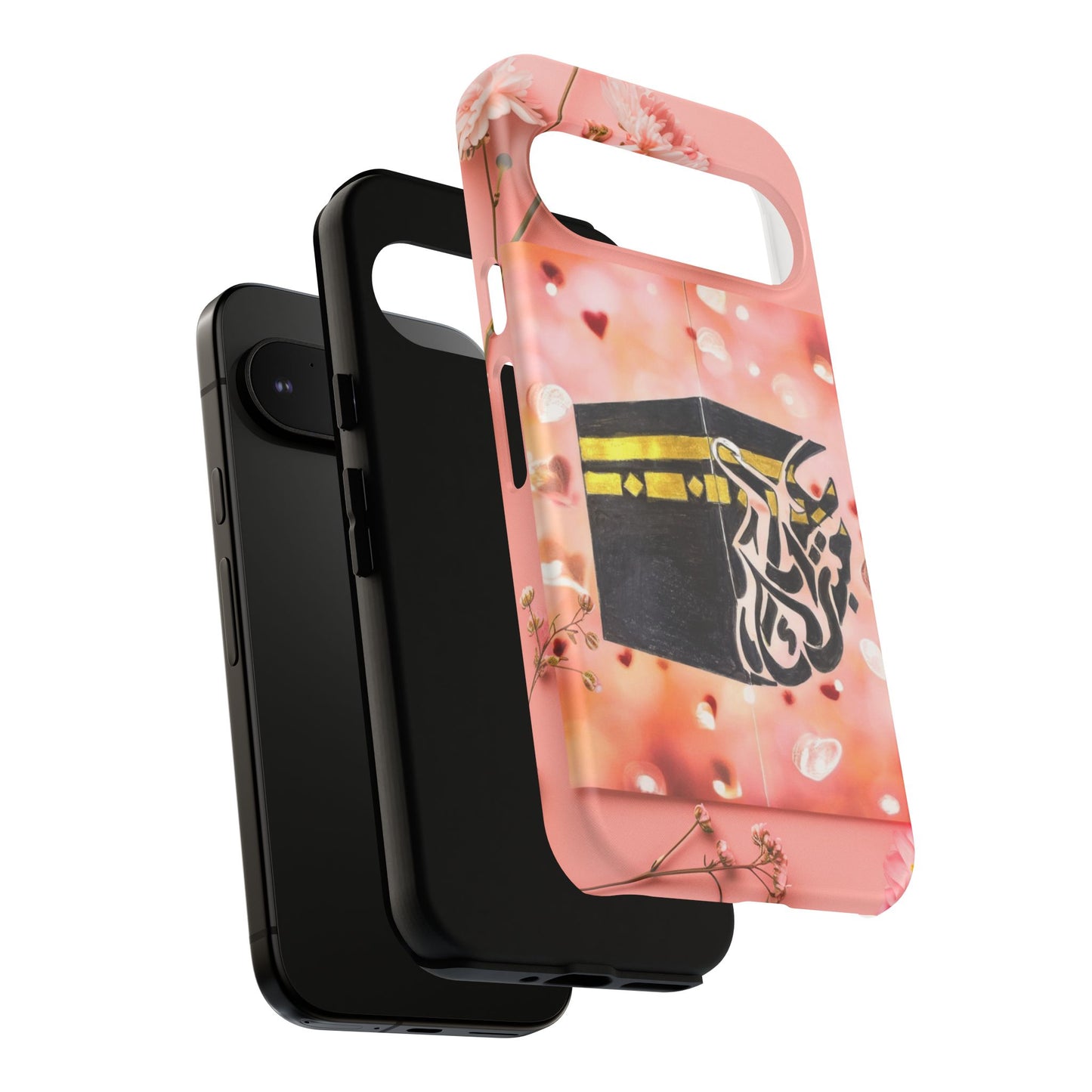 Kaaba Floral Phone Case – Pink Islamic Shrine Design