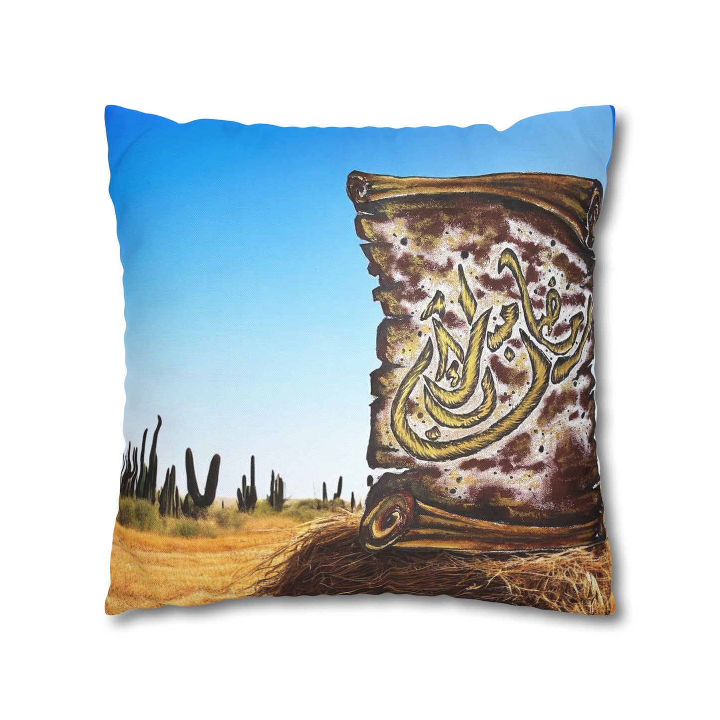 Desert Calligraphy Decorative Pillowcase