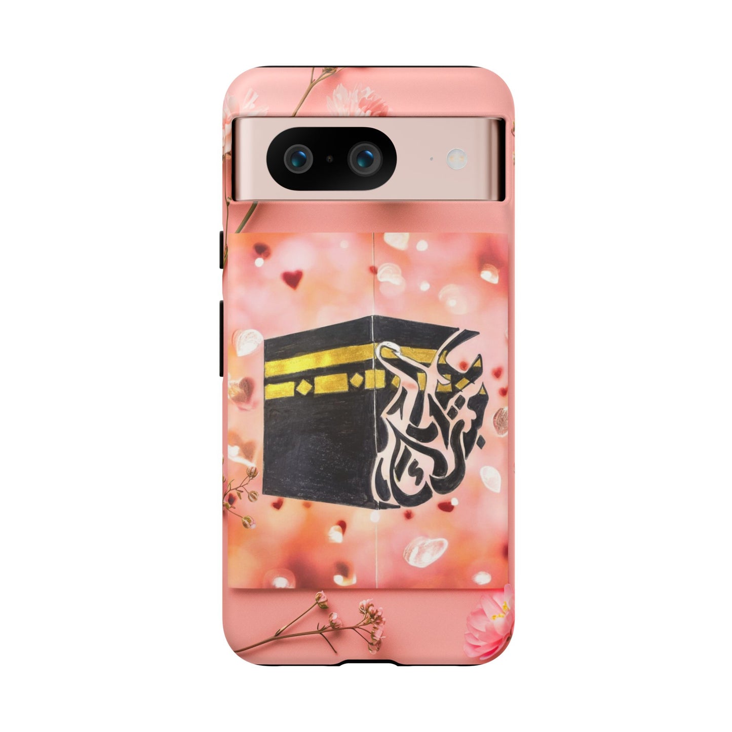 Kaaba Floral Phone Case – Pink Islamic Shrine Design