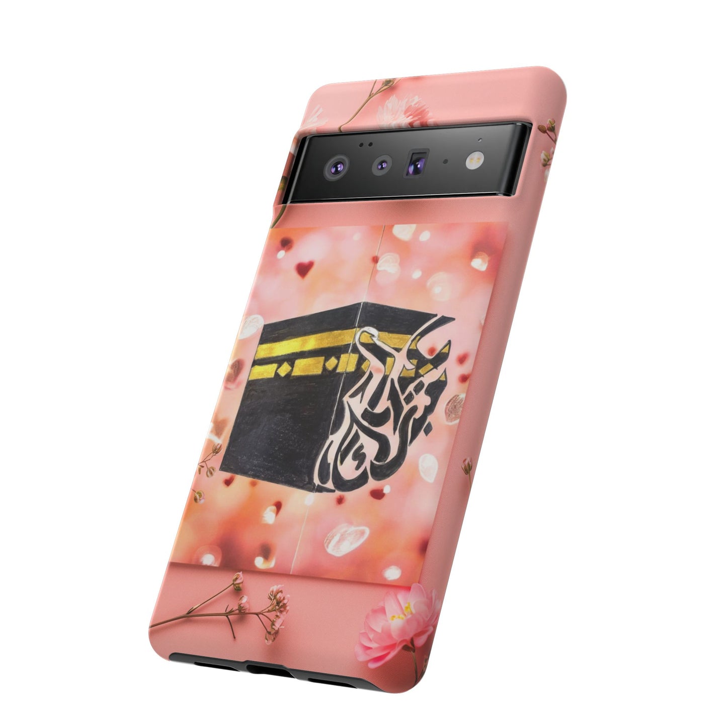 Kaaba Floral Phone Case – Pink Islamic Shrine Design