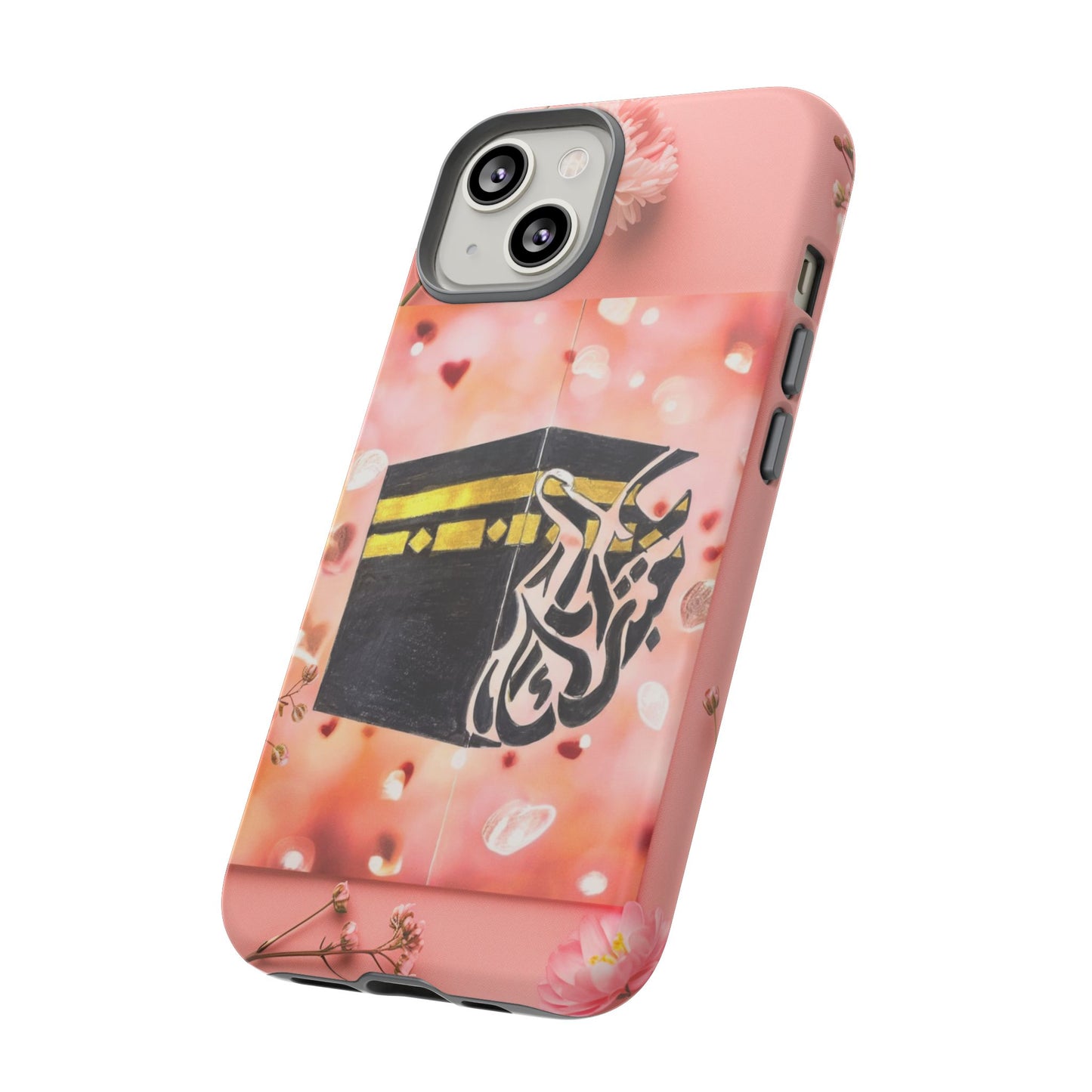Kaaba Floral Phone Case – Pink Islamic Shrine Design
