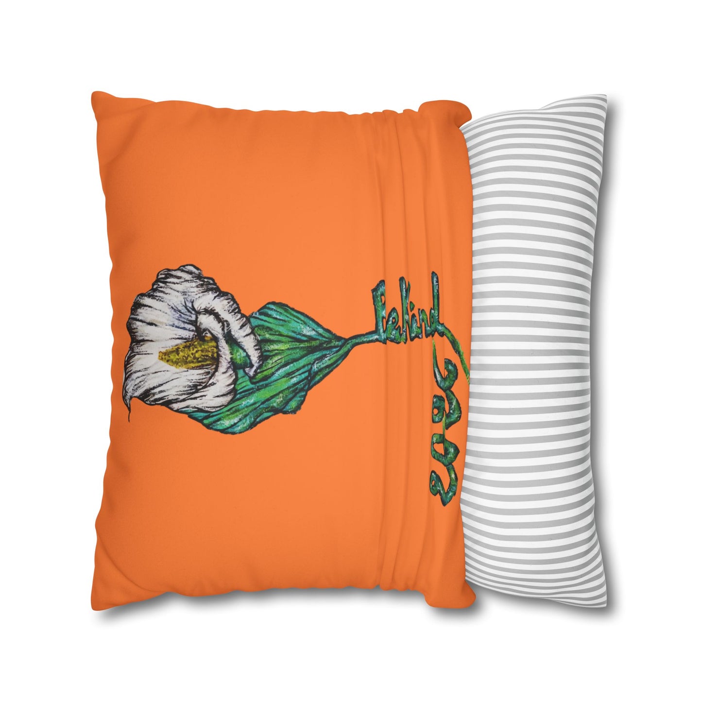 Be Kind Floral Faux Suede Pillowcase