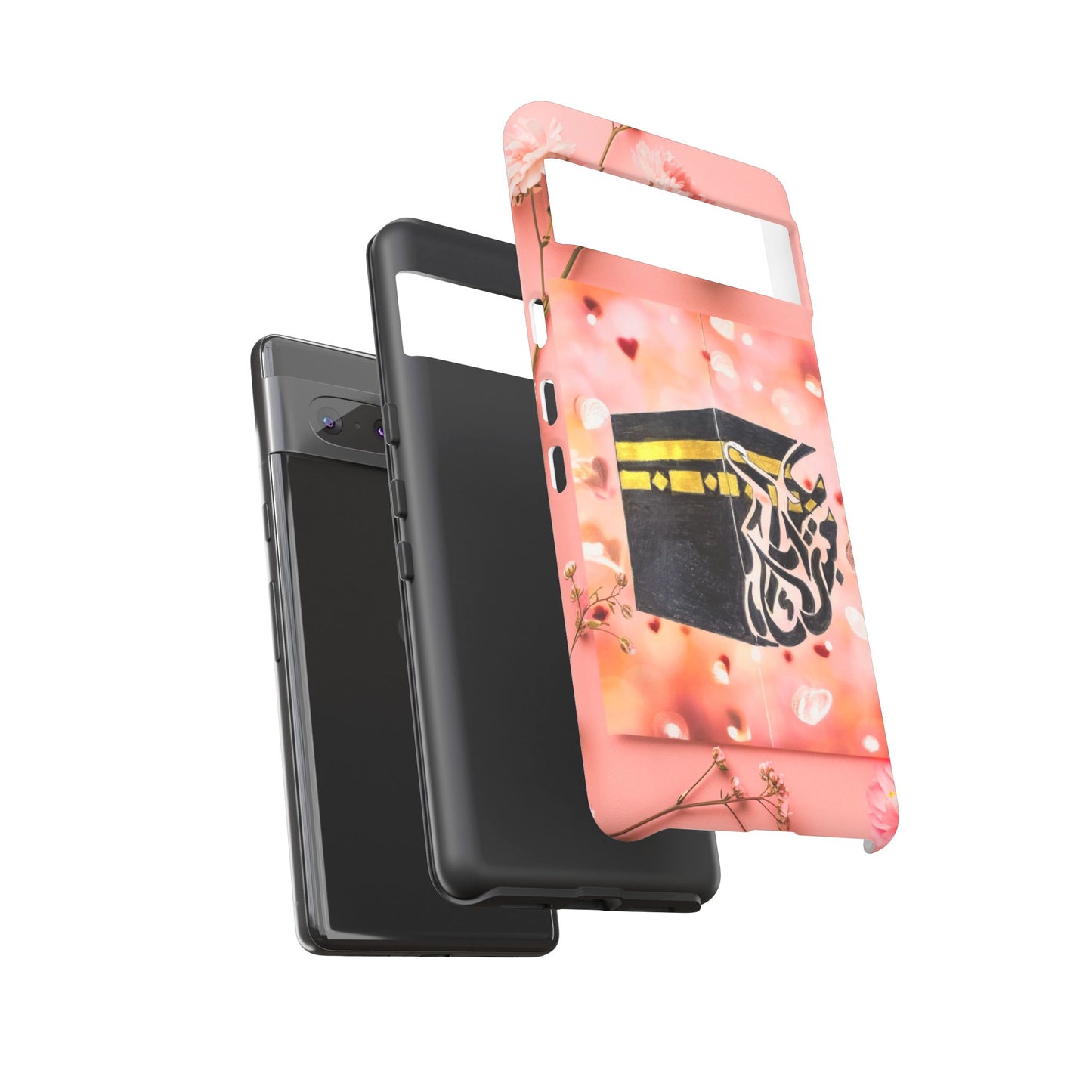 Kaaba Floral Phone Case – Pink Islamic Shrine Design