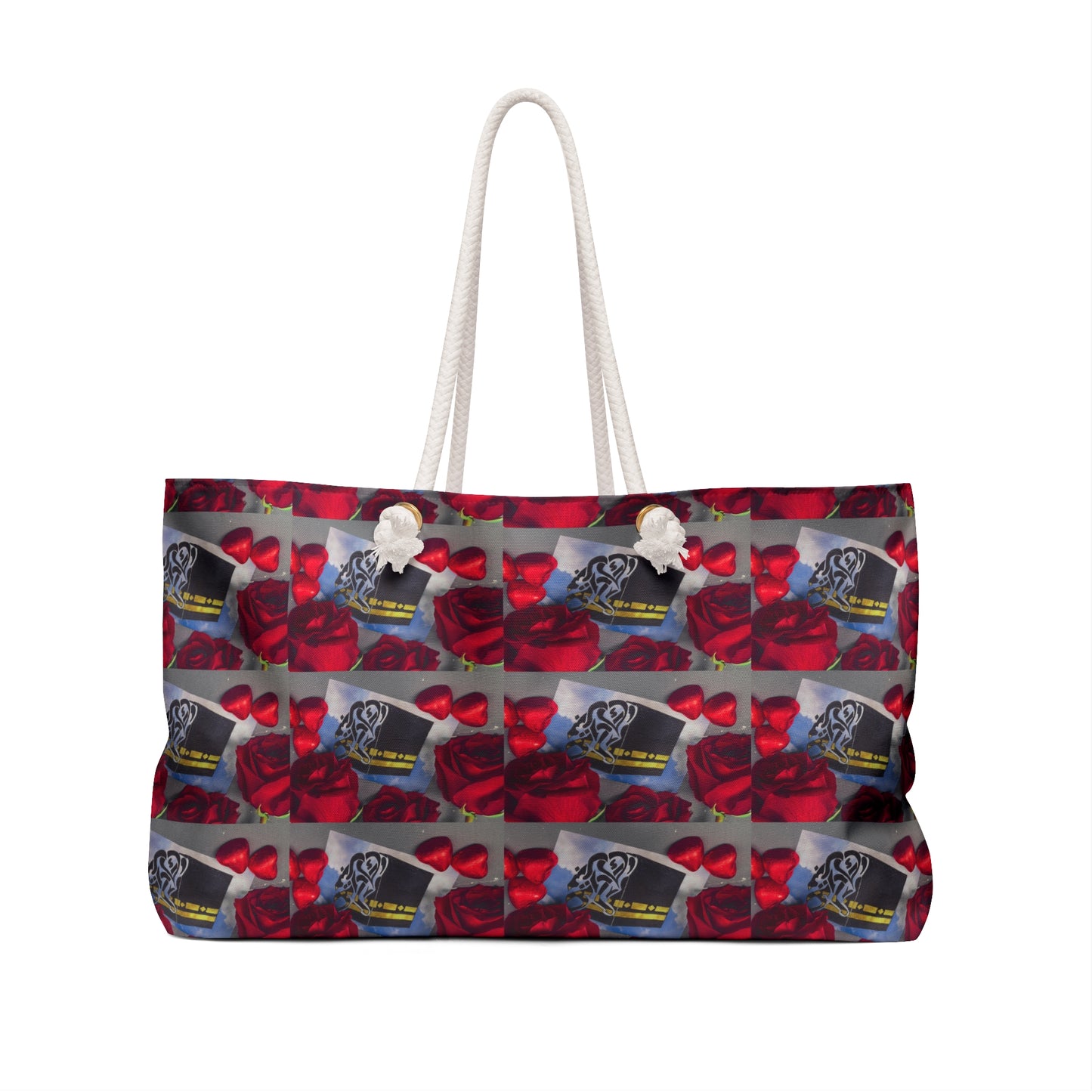 Romantic Roses Weekender Bag – Red Rose & Perfume Travel Tote