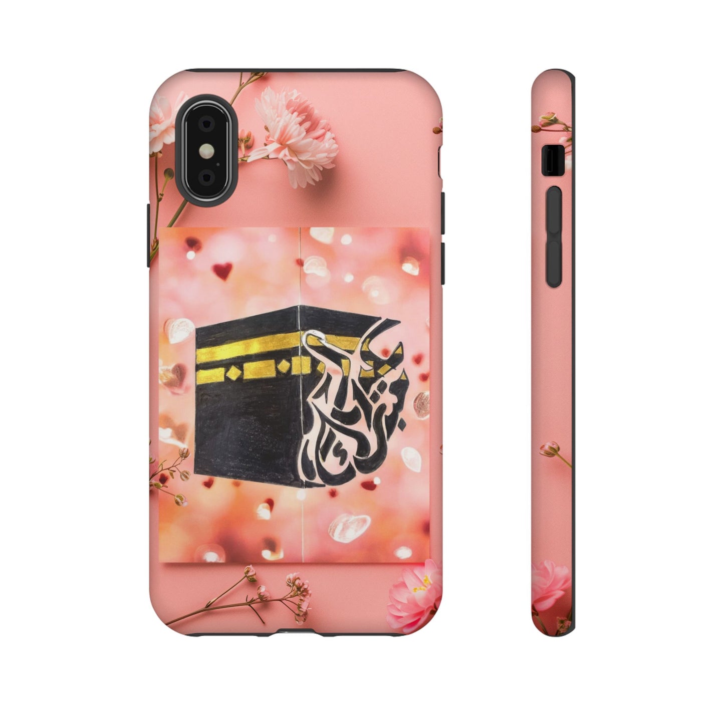 Kaaba Floral Phone Case – Pink Islamic Shrine Design