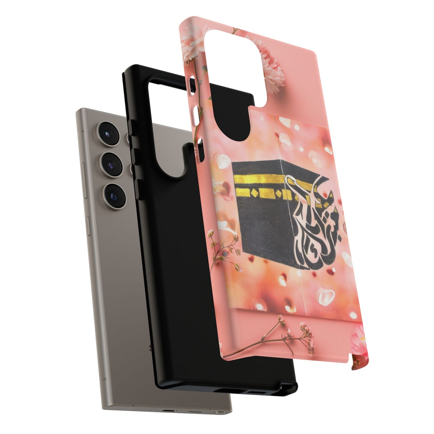 Kaaba Floral Phone Case – Pink Islamic Shrine Design