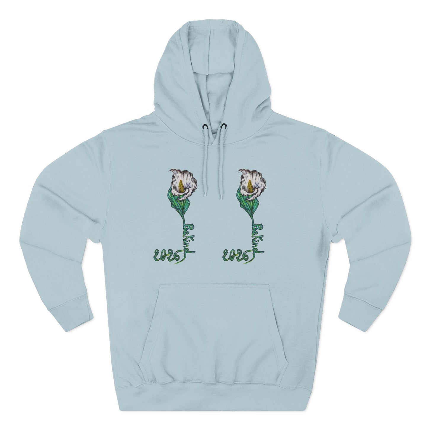 Floral Fleece Hoodie with Inspirational Quote