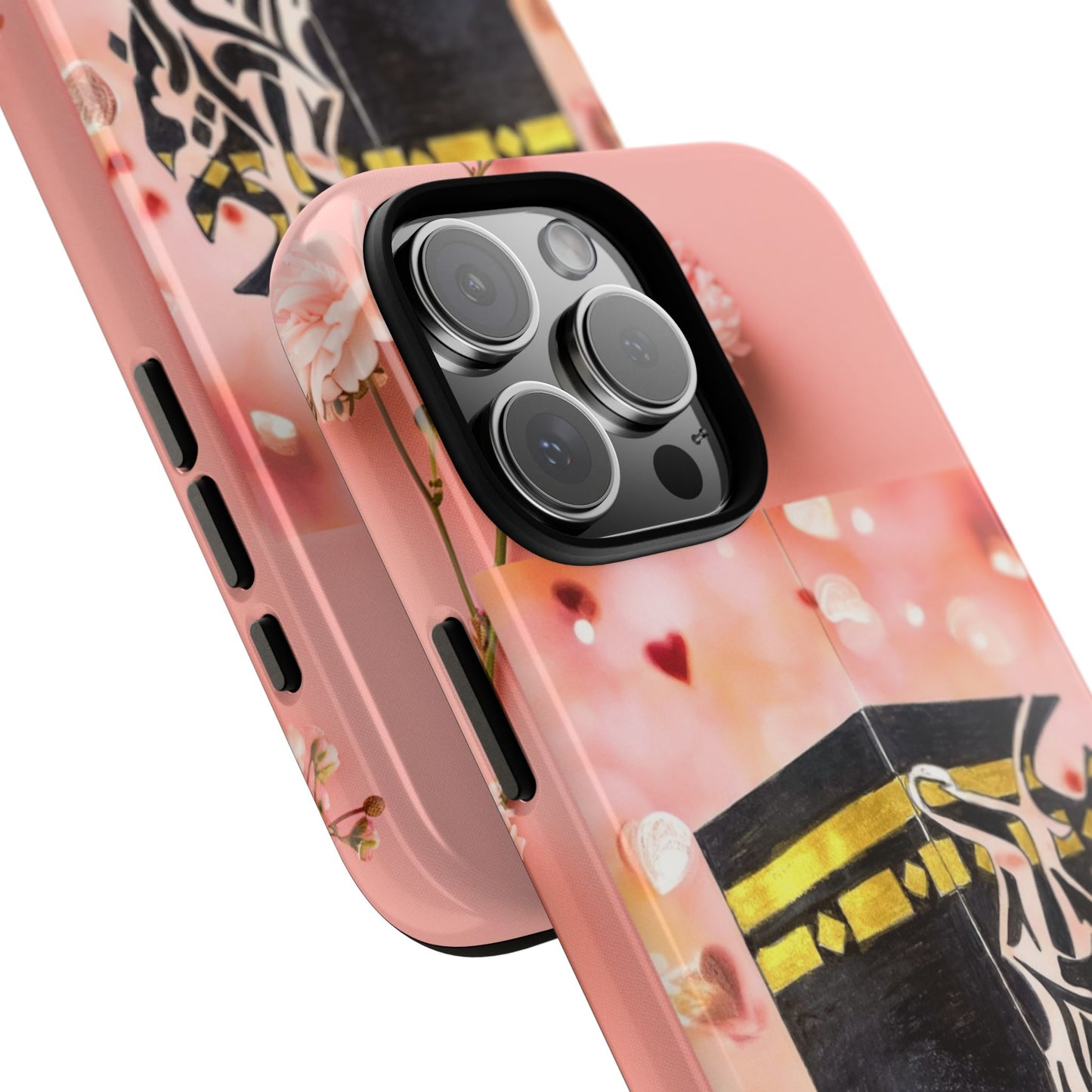 Kaaba Floral Phone Case – Pink Islamic Shrine Design