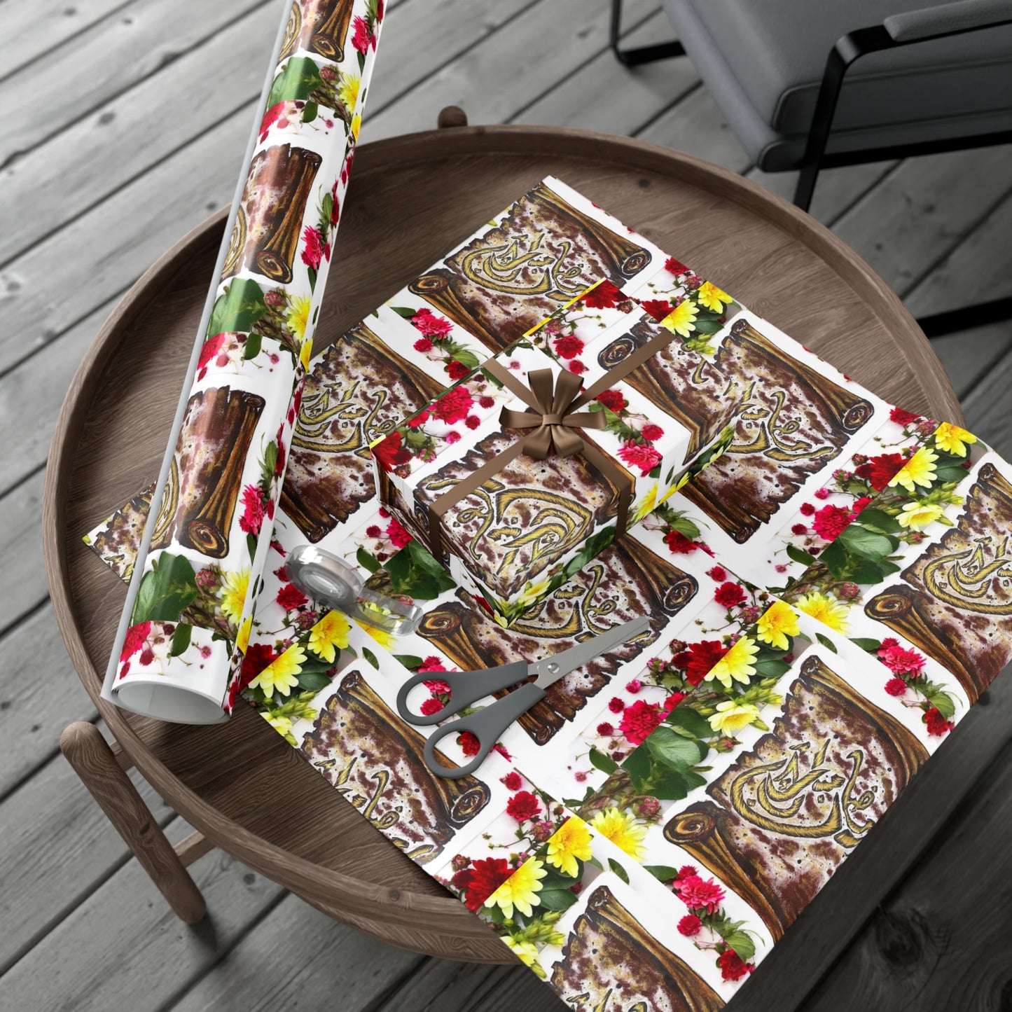 Wrapping Paper — Floral & Vintage Tile Design Gift Wrap
