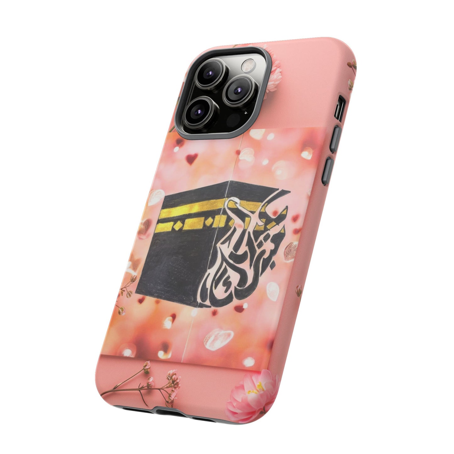 Kaaba Floral Phone Case – Pink Islamic Shrine Design