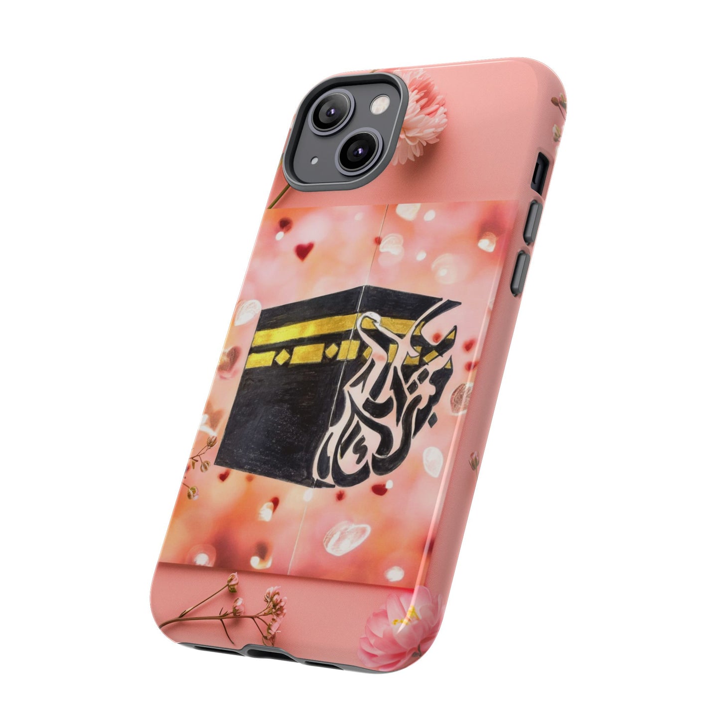 Kaaba Floral Phone Case – Pink Islamic Shrine Design