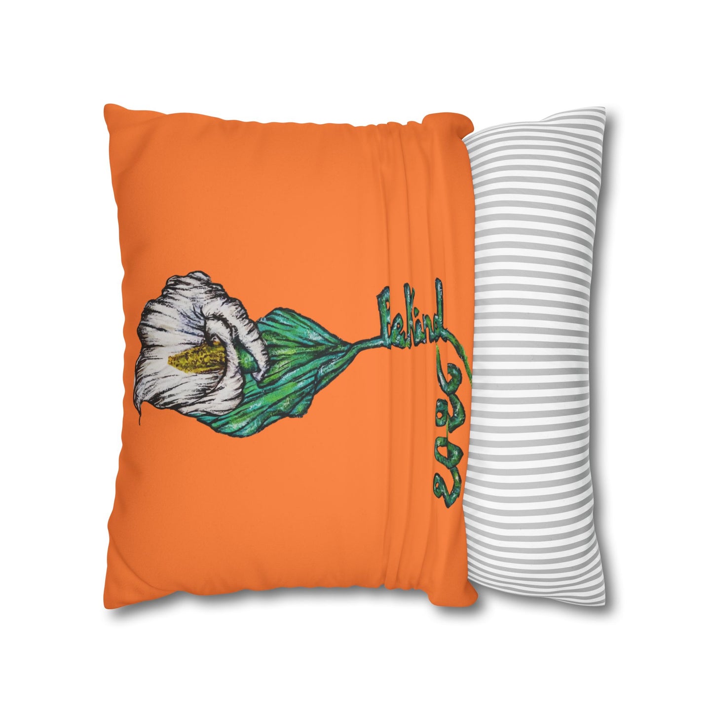 Be Kind Floral Faux Suede Pillowcase