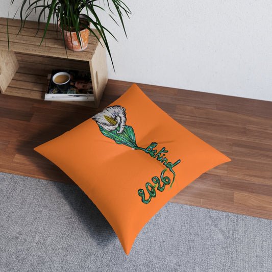 Be Kind Floral Tufted Floor Pillow