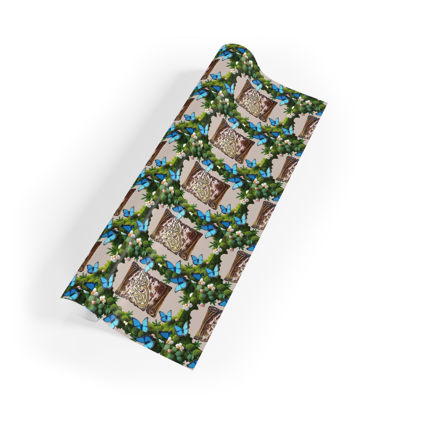 Cottage Garden Gift Wrap Roll — Floral House Pattern Gift Wrapping Paper