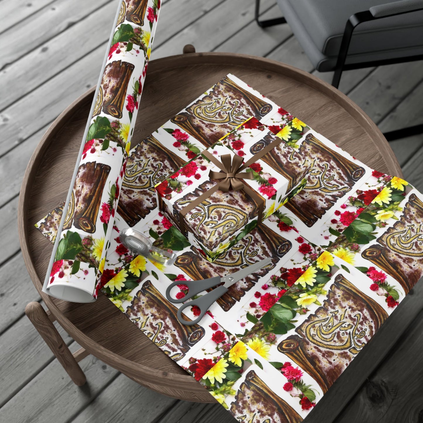 Wrapping Paper — Floral & Vintage Tile Design Gift Wrap