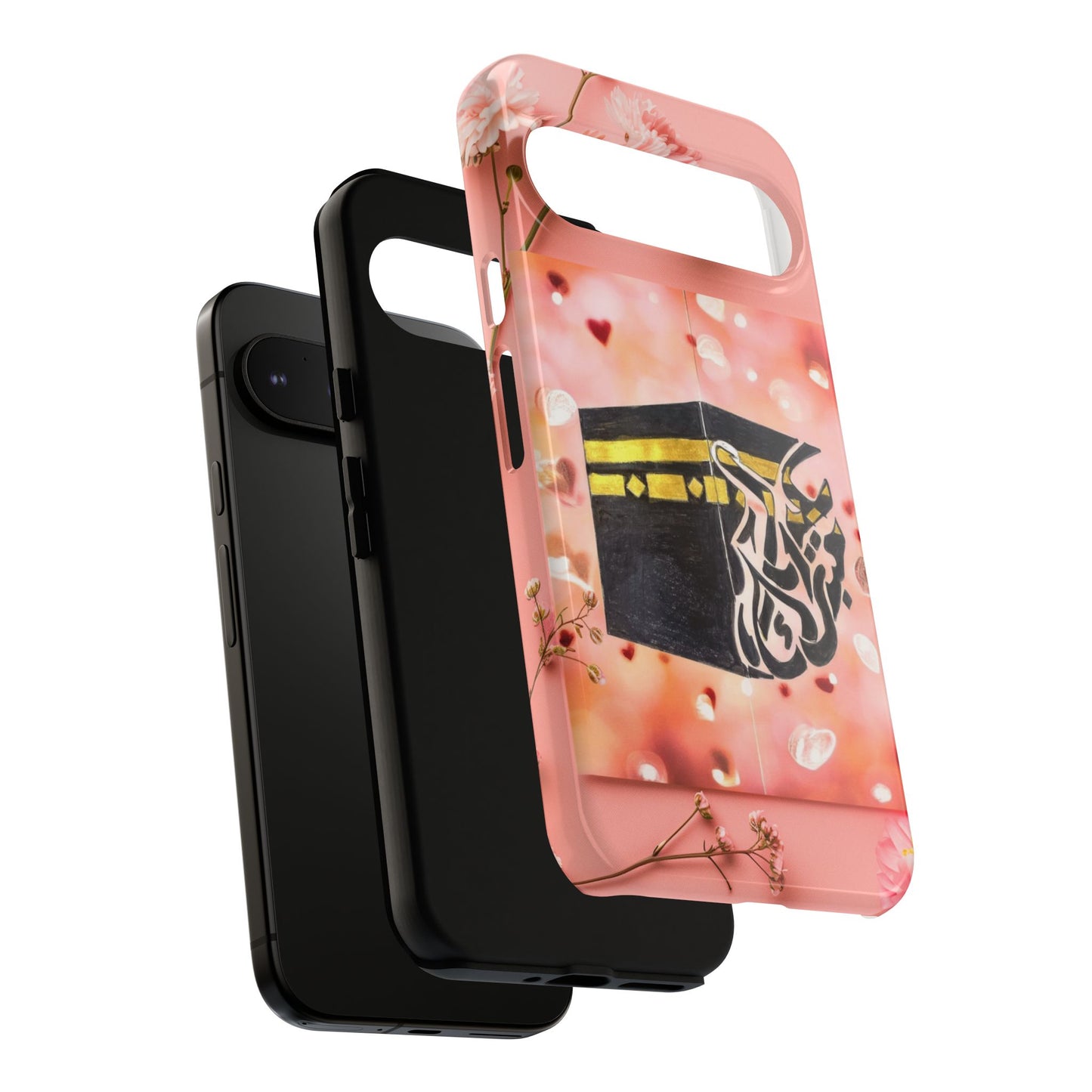 Kaaba Floral Phone Case – Pink Islamic Shrine Design