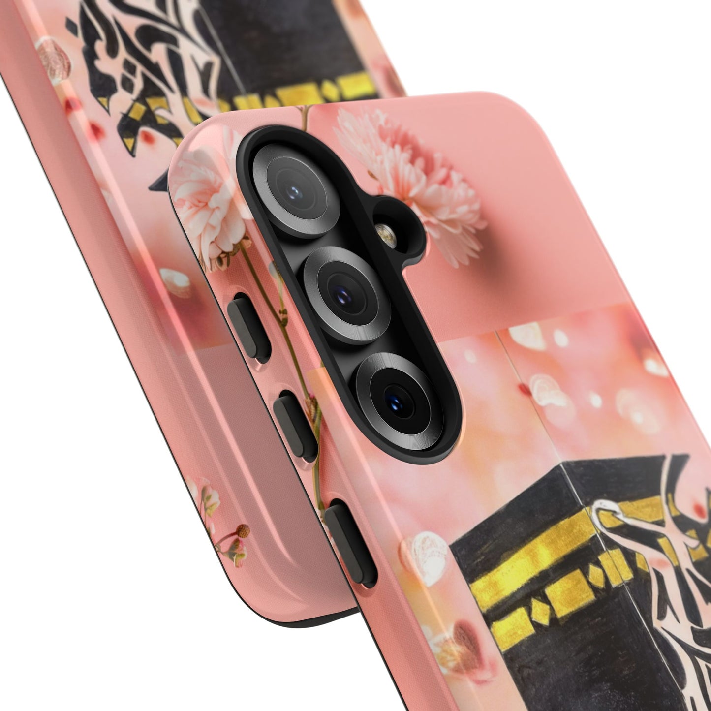 Kaaba Floral Phone Case – Pink Islamic Shrine Design