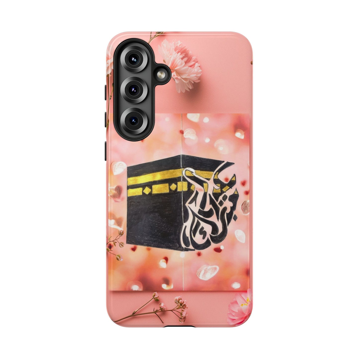 Kaaba Floral Phone Case – Pink Islamic Shrine Design