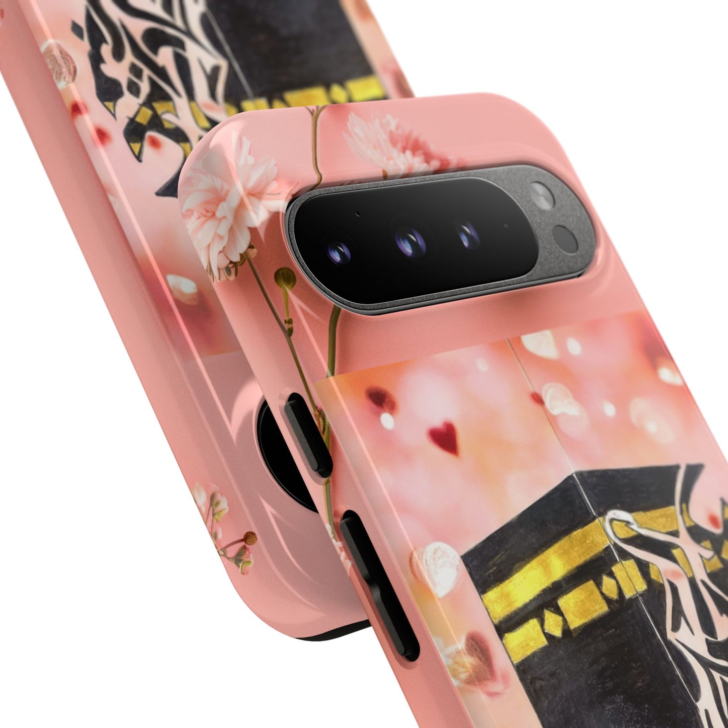 Kaaba Floral Phone Case – Pink Islamic Shrine Design
