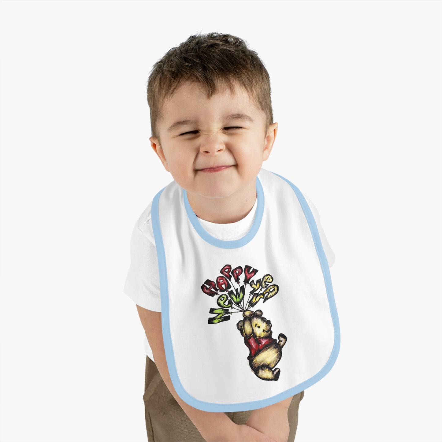 Baby Contrast Trim Jersey Bib